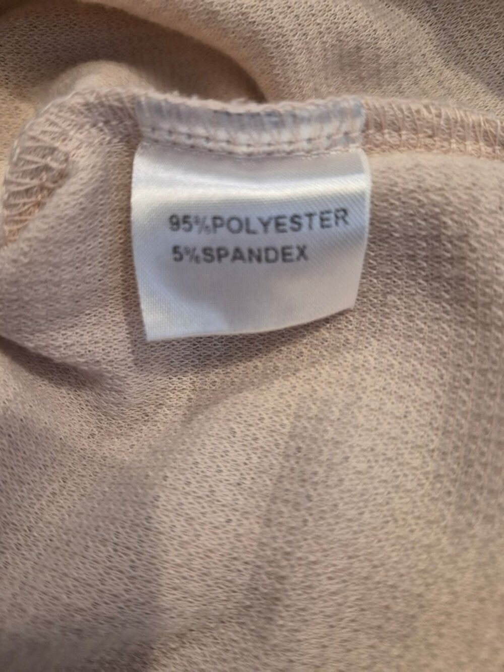 Morhuduck Beige Waffle Knit Hooded Long Sleeve Pullover With Drawstring Size L - Picture 6 of 7